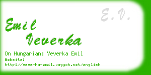emil veverka business card